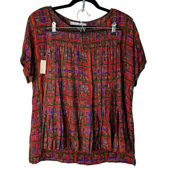 Platinum by Dorothy Schoelen Sz M 10 Skirt Tunic Set Vintage 80s NEW OLD STOCK - Picture 7 of 16